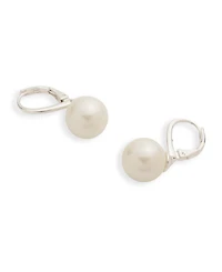 Lauren Ralph Lauren Silver-Tone Imitation Pearl Drop Earrings