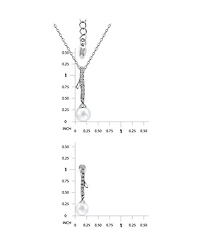 Christian Siriano New York 2-Pc. Fine Silver-Plated Cubic Zirconia Linear Ribbon Post Earrings and Linear Ribbon Slide Necklace Set