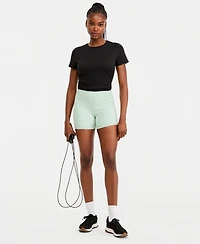 Id Ideology Women's Studio Solid-Color 4" Bike Shorts, Macy's Exclusive