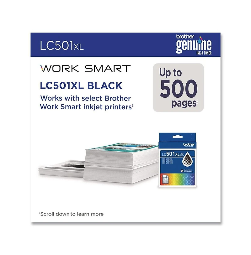 Brother LC501XLBKS 500 Page-Yield High-Yield Ink