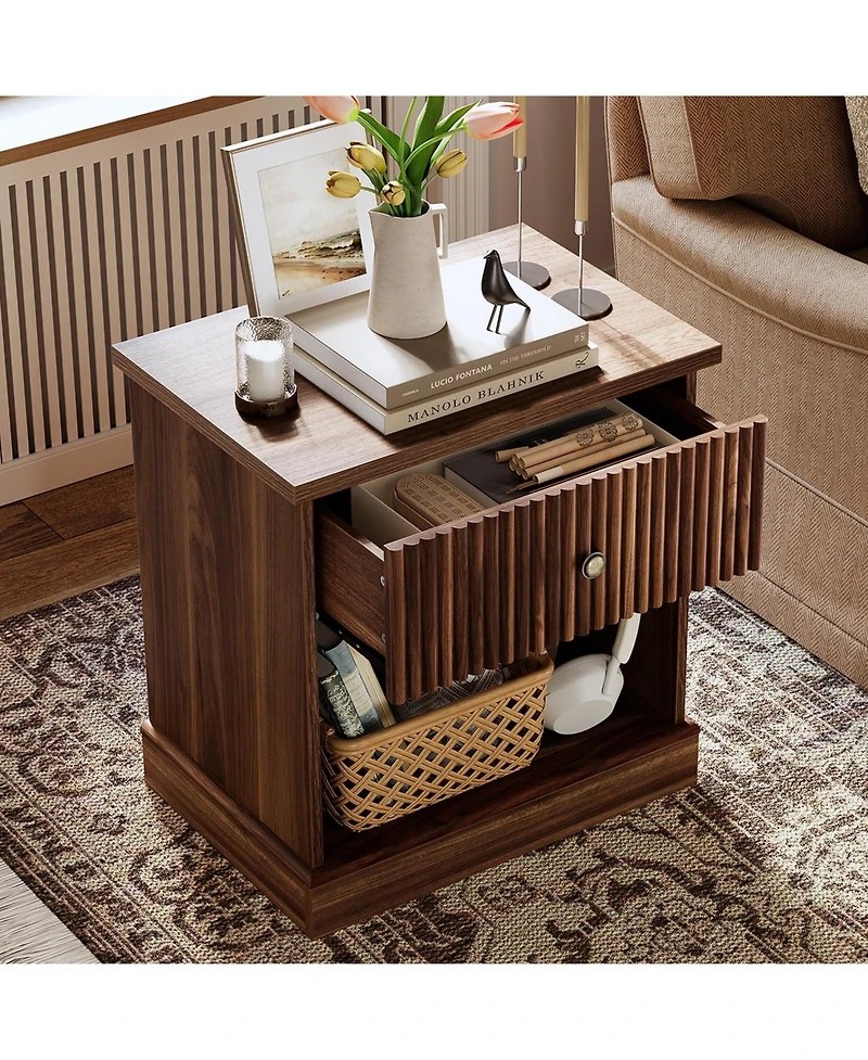 gaomon Adults 1-Drawer Nightstand Wood Organization