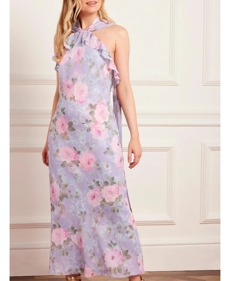 Needle & Thread Women's Camille's Garden Halter Neck Ankle Gown