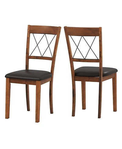 Slickblue Kitchen Dining Chairs Set of 2 Fabric Upholstered Armless