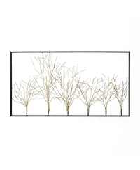 LuxenHome Oversized Metal Tree Wall Sculpture, Minimalist Iron Artwork, 40" Wide