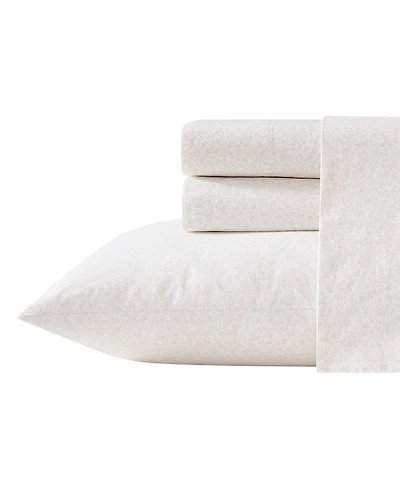 Laura Ashley Chelsie Vine Cotton Percale 3-Pc. Sheet Set, Twin Xl