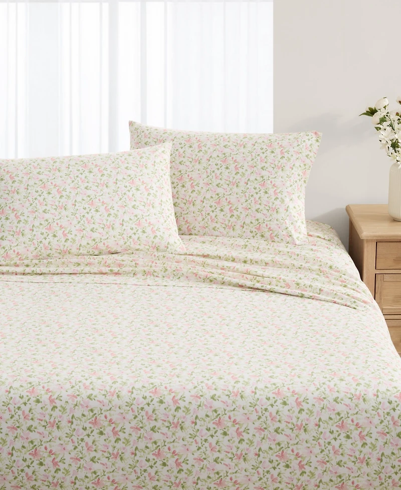 Laura Ashley Norella Cotton Percale Pillowcase Pair, King