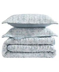 Laura Ashley Amberly Seersucker 3-Pc. Quilt Set