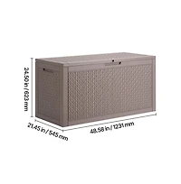 Sugift Outdoor Storage Box 100 Gallon Resin Deck Box Backyard Outside Toy and Towel Storage