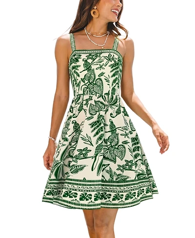 Cupshe Women's Floral Print Spaghetti Strap Dress