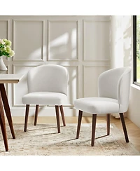 Hulala Home Davia Mid-Century Modern Upholstered Dining Chair with Solid Wood Leg