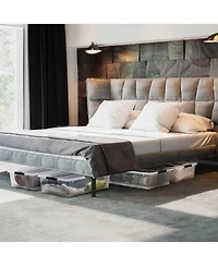 Sorbus Clear Plastic 40qt Underbed Storage Containers with Wheels