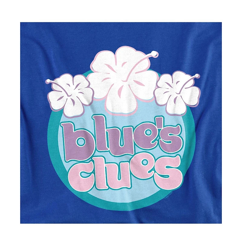 Logovision Men's Blues Clues Classic Hawaiian Flowers T-Shirt