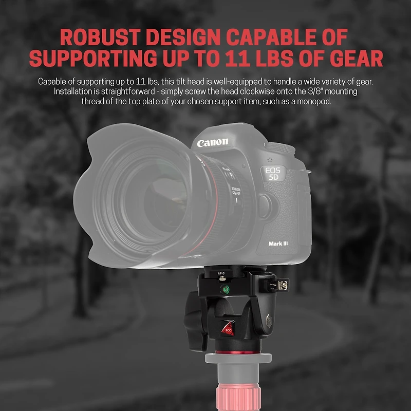 3Pod Tilt Head with Arca-Type Quick Release and Lever-Lock Clamp