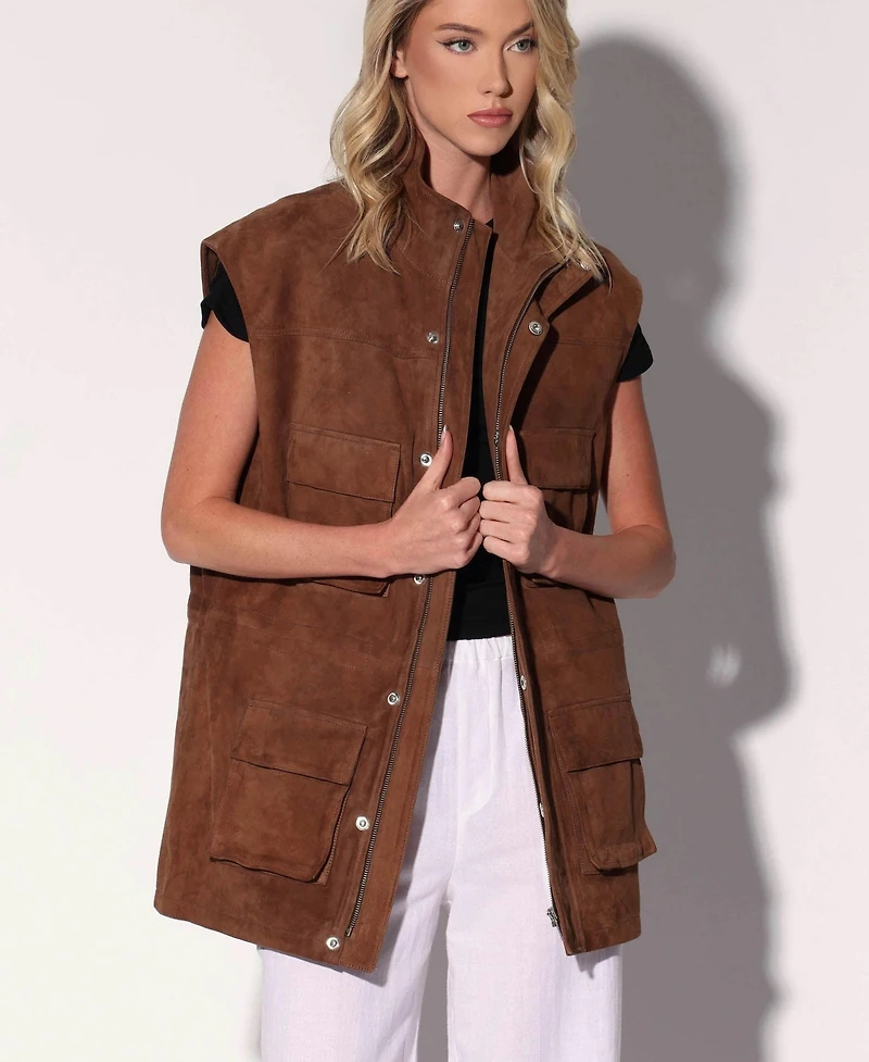 Walter Baker Women's Renata Longline Cargo Vest