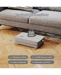 Sugift 17.5 in Vibration Plate with Gravity Sensor and Speed Control