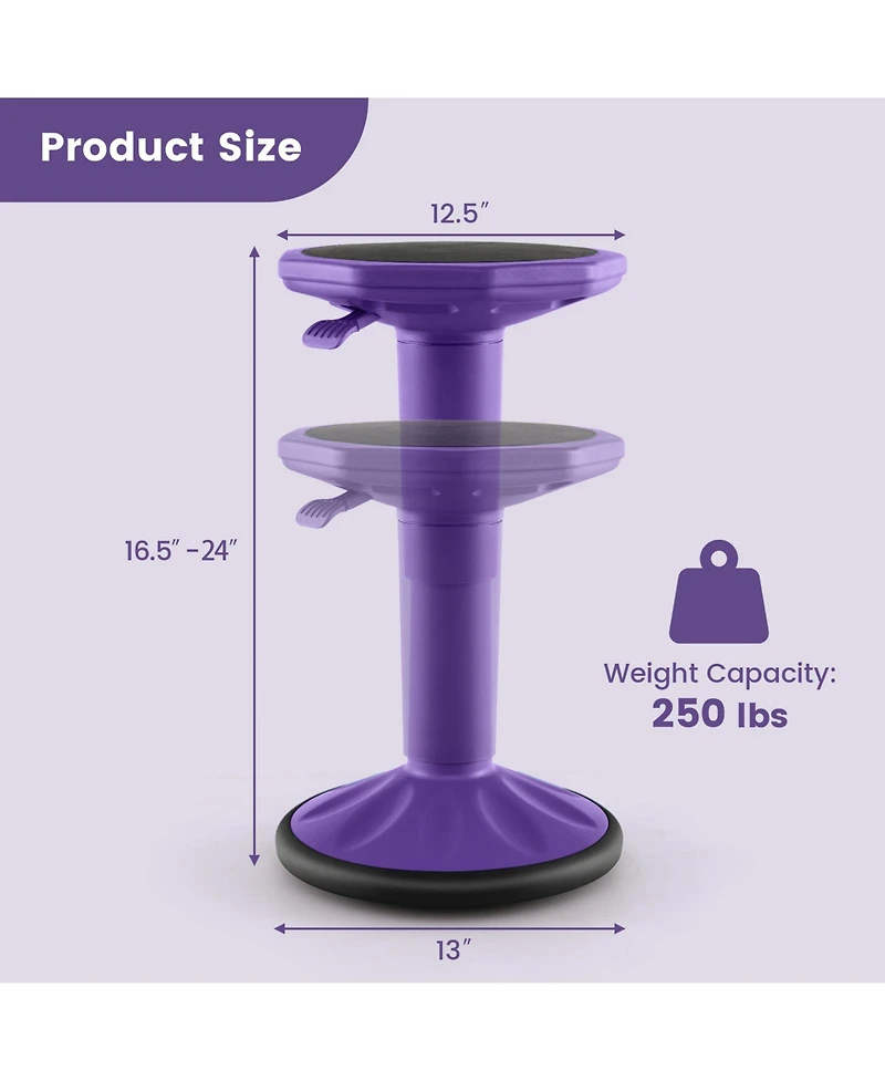 Gouun Adjustable-Height Wobble Active Learning Stool for Office
