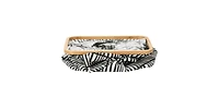 Household Essentials Bamboo Rimmed Rectangular Krush Container Hamper with Cutout Handles
