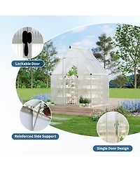 gaomon 6'X4' Aluminum-Framed Polycarbonate Greenhouse, Heavy Duty Polycarbonate Greenhouse with Quick Setup Structure and Roof Vent