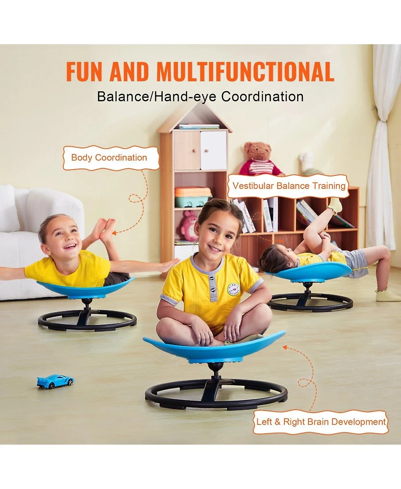 Mecale Kids Swivel Sensory Chair with Non-Slip Base, 220 lb Capacity
