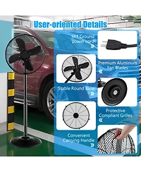 Mecale 16 Inch Pedestal Standing Fan Oscillating 3-Speed Adjustable Height