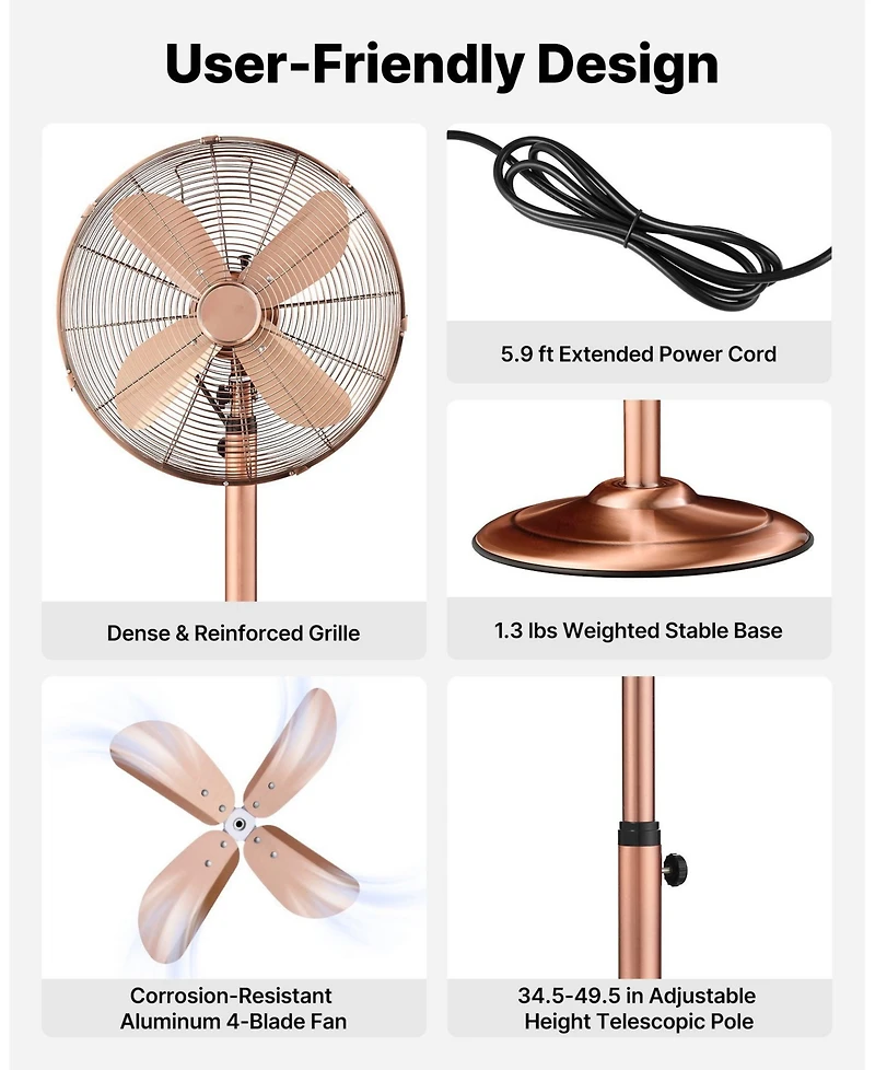 Mecale 16 Inch High Velocity Pedestal Fan 1450 Cfm Metal