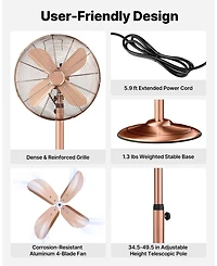 Mecale 16 Inch High Velocity Pedestal Fan 1450 Cfm Metal