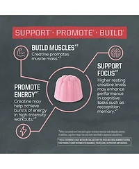 Sunwarrior Active Creatine Gummies Strawberry 5g Creatine 90 Count
