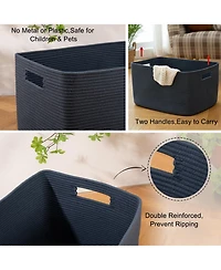 Gnuadz Large Woven Cotton Rope Storage Basket with Handle Gift