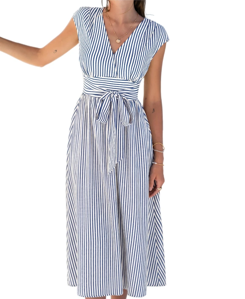 Cupshe Women's V-Neck Pull-On Shirt Dress