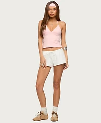 Edikted Women's Noriah V Neck Halter Top