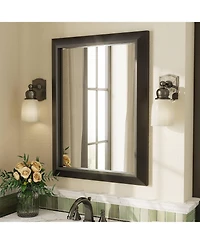 Apmir 24" x 32" Inch Thick Metal Framed Wall Mirrors for Bedroom