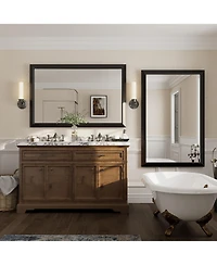 Apmir 55" x 36" Inch Thick Metal Framed Wall Mirrors for Bedroom