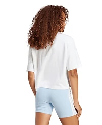 adidas Women's Cotton Logo Boxy Short-Sleeve T-Shirt
