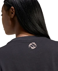 adidas Women's Animal Print Short-Sleeve Cotton T-Shirt