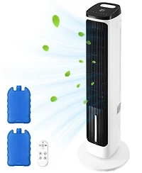 Mecale Bladeless Tower Fan 23.3 feet/s 9-Speed Oscillating with 24H Timer