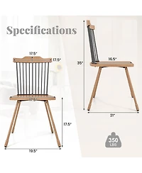 Slickblue Set of 2 Contemporary Accent Chair with Rubber Wood Frame, Armrests and Legs for Home Decor