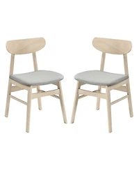 Slickblue Armless Dining Chairs Set of 2 Fabric Upholstered Kitchen Chairs