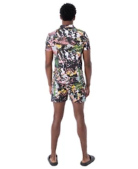 Dai Moda Men's Short Sleeve Button Up Shirt