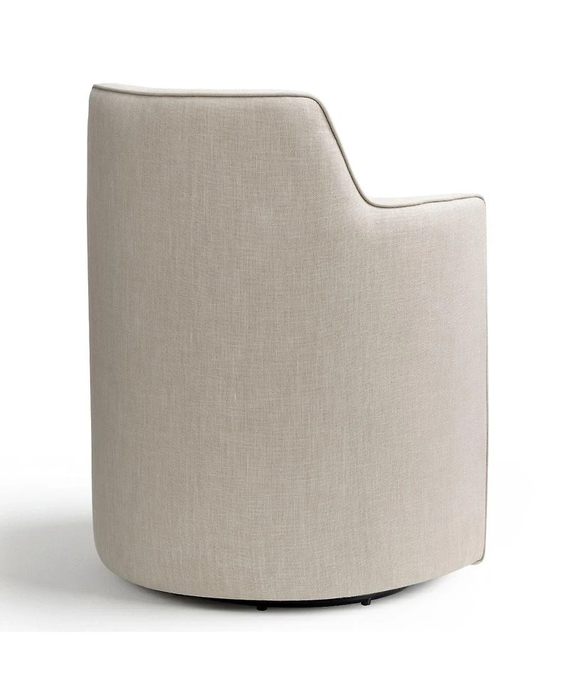 Maison Boucle Swivel Barrel Accent Chair, Fabric Upholstered 360degree(s) Armchair, 1 Pc