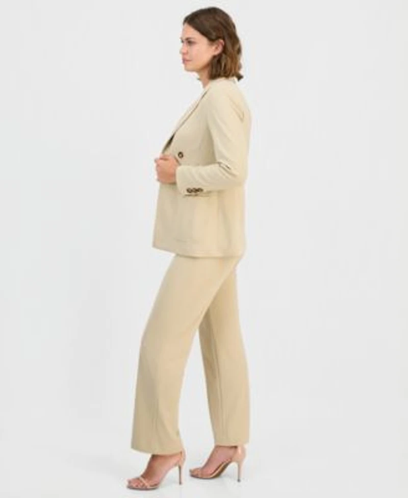 Anne Klein Faux Double Breasted Blazer Wide Leg Sailor Pants