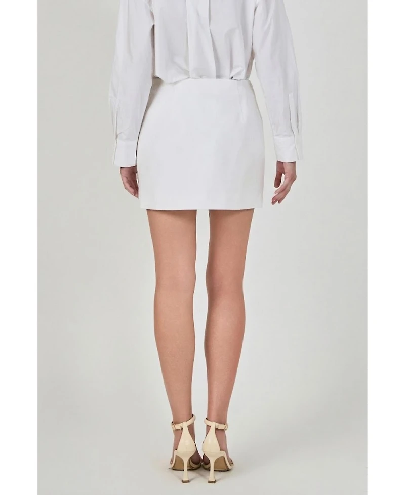 endless rose Women's Circle Mother Of Pearls Mini Skirt