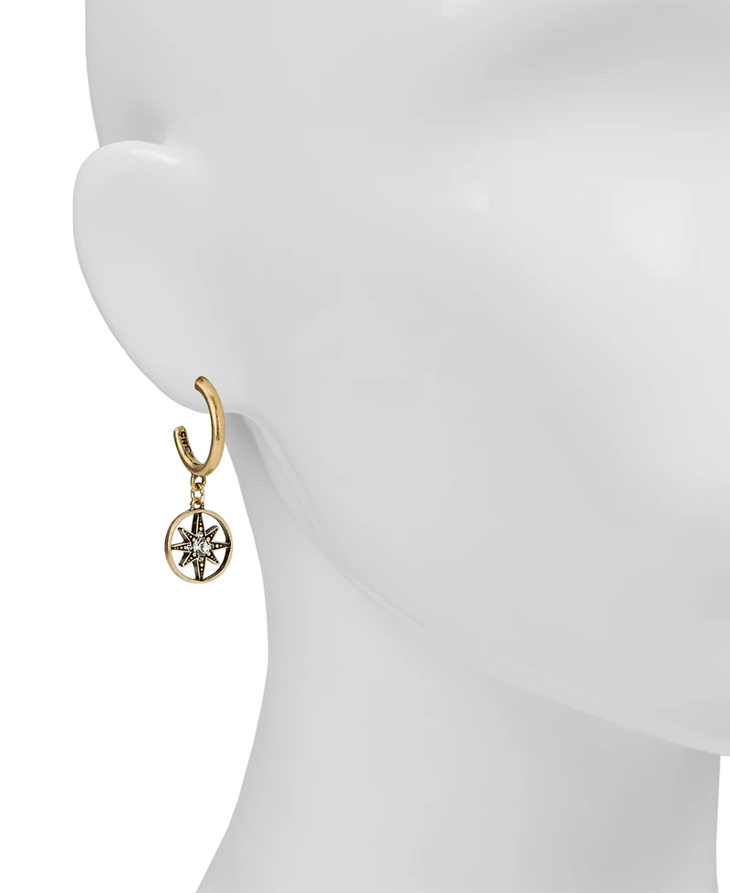 Patricia Nash Gold-Tone Plated Small Hoop Dangle Earrings