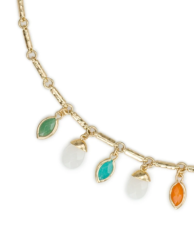 Patricia Nash Gold-Tone Plated Stone Charm Necklace