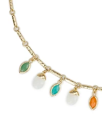 Patricia Nash Gold-Tone Plated Stone Charm Necklace