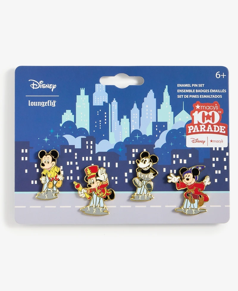 Loungefly Disney | Macy's 100th Thanksgiving Day Parade 2026 Mickey Mouse Balloon Pin, Set of 4, Macy's Exclusive