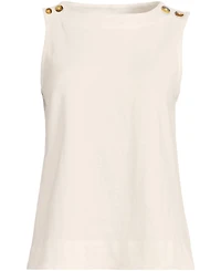Lands' End Plus Mariner Button Shoulder Tank