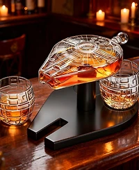 The Wine Savant Galactic Cruiser 4-Pc. Whiskey Decanter Set