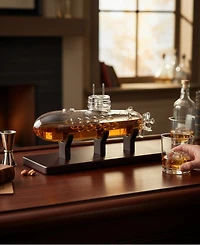 The Wine Savant Submarine 2-Pc. Whiskey Decanter Set