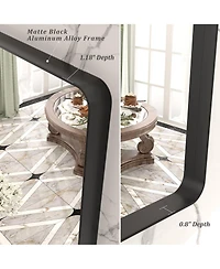 Apmir 30" x 44" High-Strength Tempered Glass and Aluminum Alloy Framed Wall Decor Bathroom Vanity Mirror