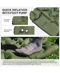 Naturehike Camping Sleeping Pad,Ultralight Inflatable Mat with Pillow Built-in Pump,2.6 Inch Lightweight Air Mattress